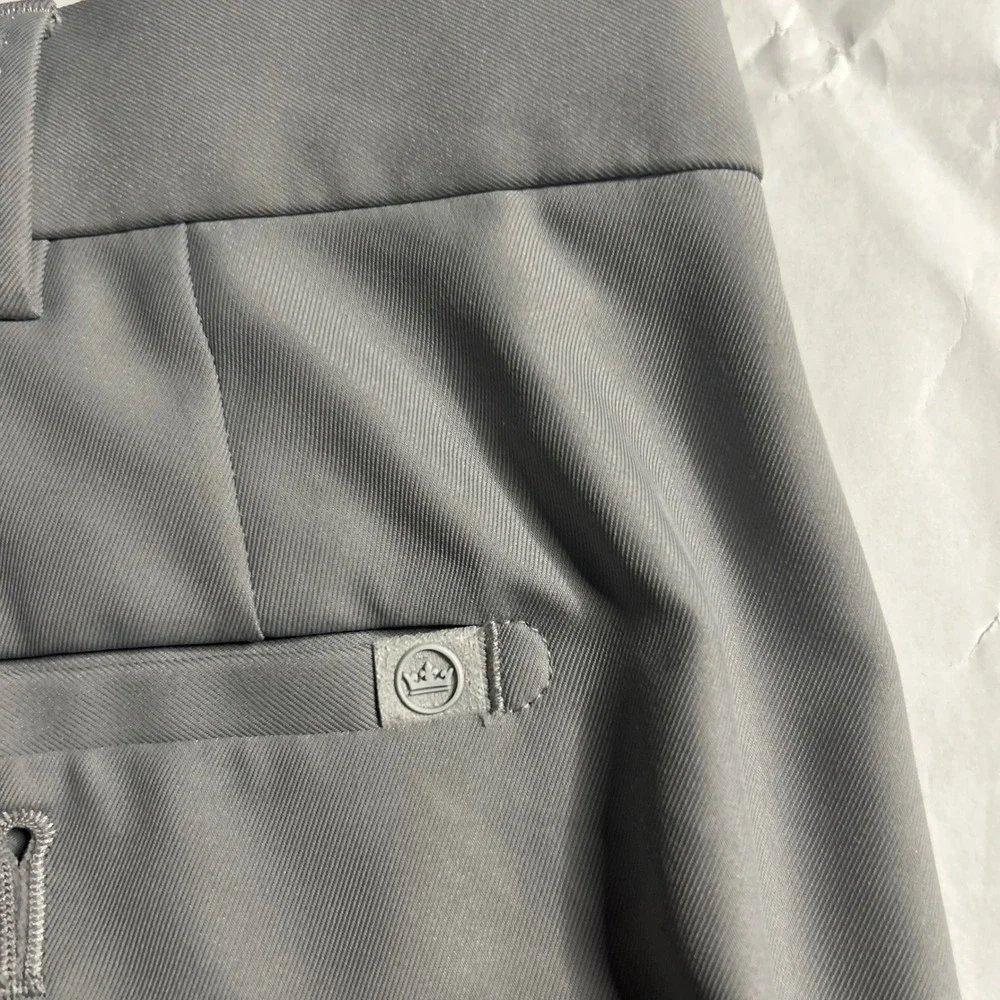 Peter Millar Mens Gray Performance Dress Pants Golf‎ Casual Eb78 38x32-30